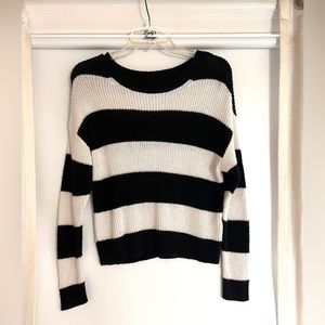 Black & White Horizontal Striped Sweater